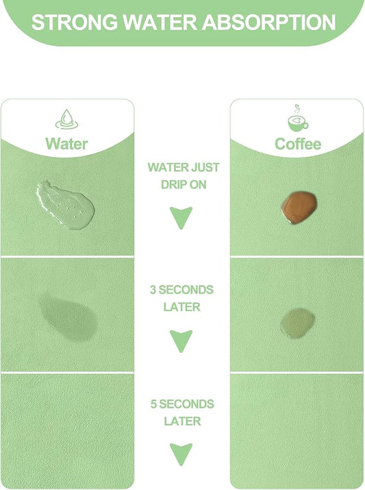 Dish Drying Mat for Kitchen Counter, Hide Stain Anti Absorbent for Kitchen - Image 2
