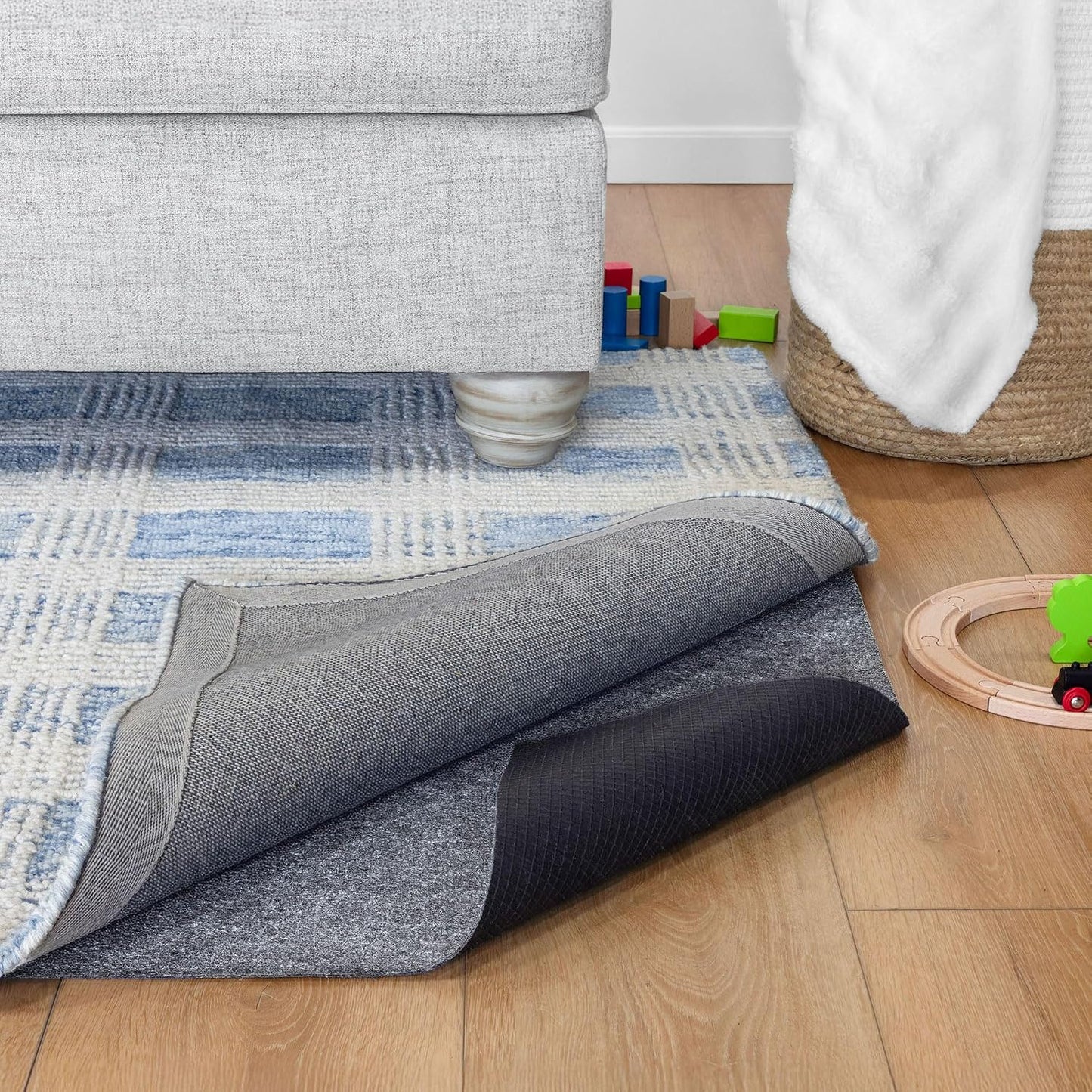 RUGPADUSA - RugPro - 10'x12' - 1/16" Thick - Felt and Rubber - Ultra Slim Non-Slip Rug Pad - Perfect for High Traffic Areas and Entryways, Many Custom Sizes