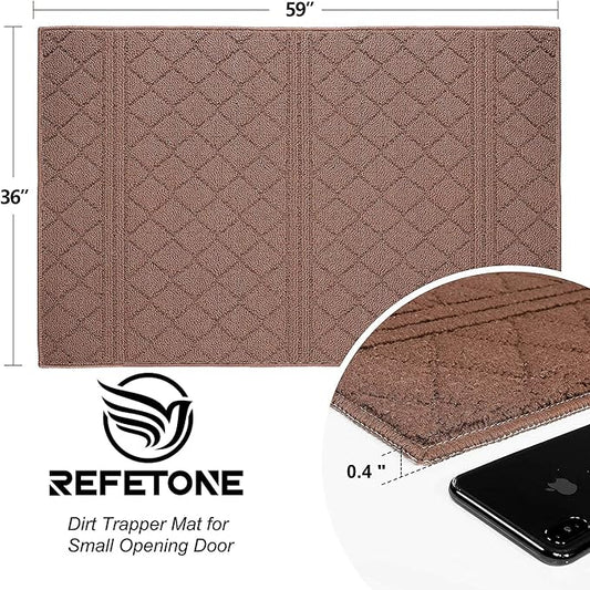 REFETONE Indoor Doormat, Front Back Door Mat 20"x32" Absorbent Rubber Backing - Image 2