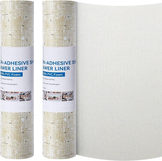 Shelf Liner 20 x 72 Inch 2 Rolls Shelf Liner Non Adhesive, Drawer Liner Non by DwellAid