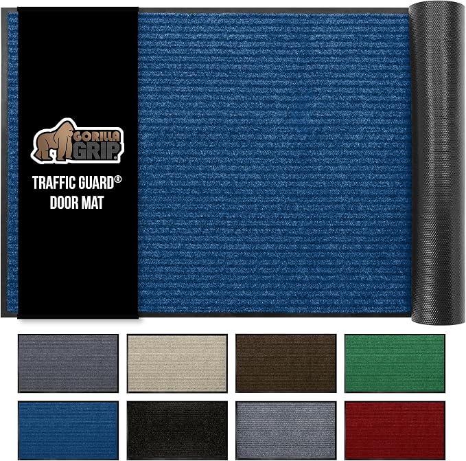 GORILLA GRIP Traffic Guard Door Mat, Heavy Duty Welcome Mats, Commercial Office by GorillaGrip