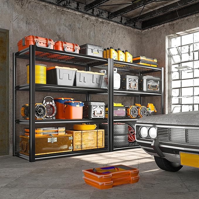 REIBII 40" W Garage Shelving 2240 LBS Storage Shelves Adjustable Heavy Duty - Image 2