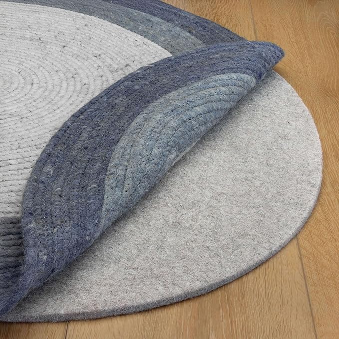 RUGPADUSA - Eco-Plush - 8' Round - 1/4" Thick - 100% Felt - Premium Cushioned by RugPadUSA