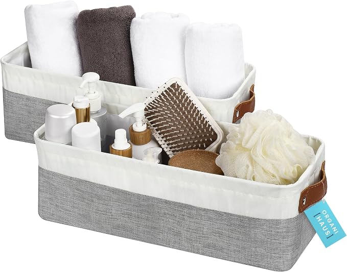 OrganiHaus Narrow Storage Bins 15x06in, Small Closet Bins by OrganiHaus