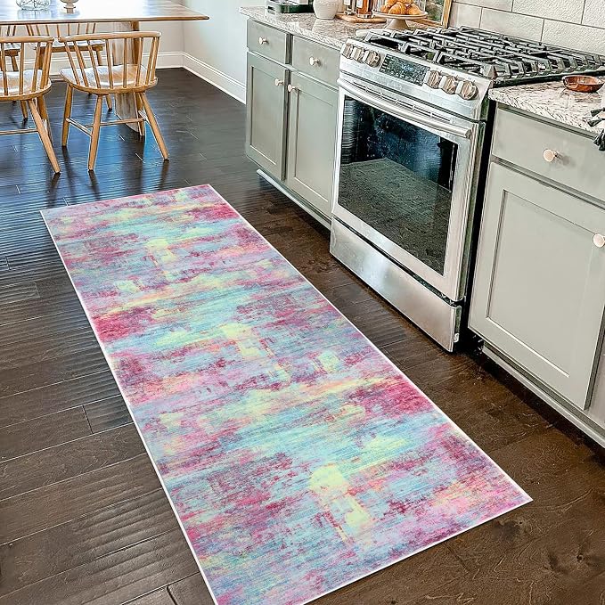 IOHOUZE Abstract Runner Rug 2x7 Ft Washable Runners by iOhouze