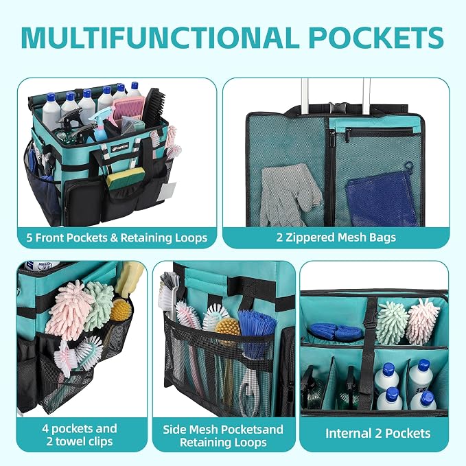 Rolling Cleaning Caddy Bag - Image 6