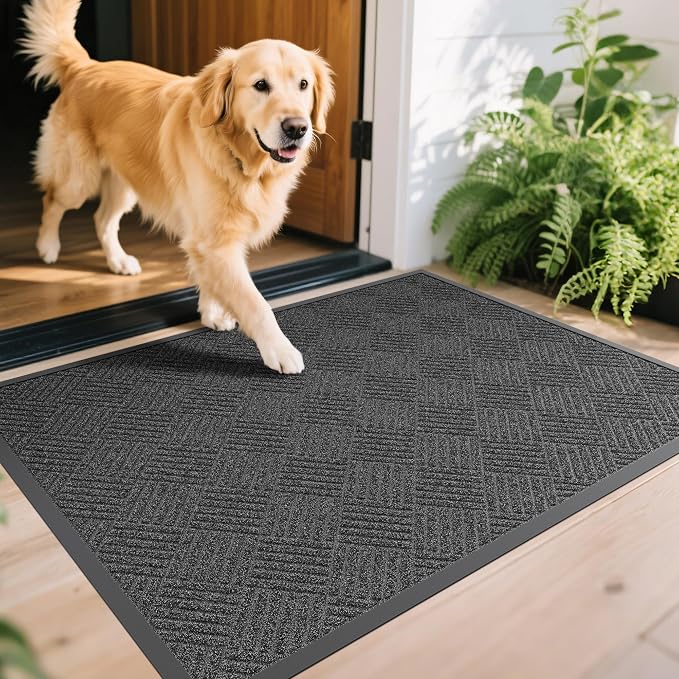 Front Door Mat, Non-Slip Backing Welcome Mats - Image 2