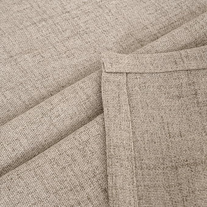 YoungsTex Dark Oatmeal Linen Curtains 72 Inches Long - Image 8