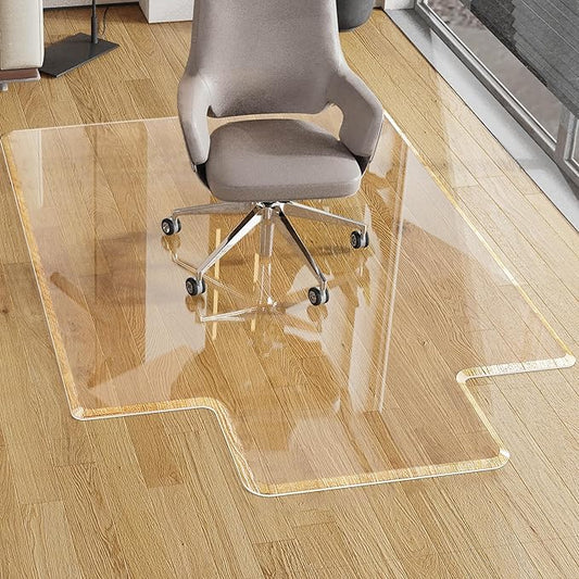 Beveled Edge Irregular Office Chair Mat by MESAILUP