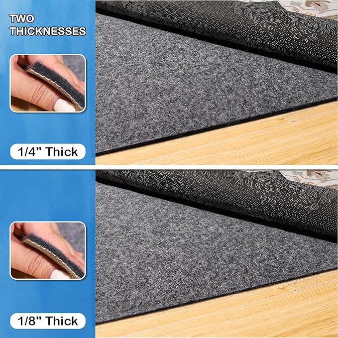 Non-Slip Rug Pads 1/4” Thick, 8x10Ft Waterproof Rugs Non Skid Rug Pad - Image 3