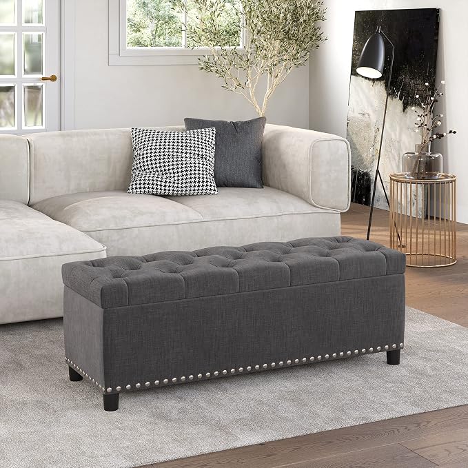 BELLEZE 47" Storage Ottoman, Storage Bench - Image 7