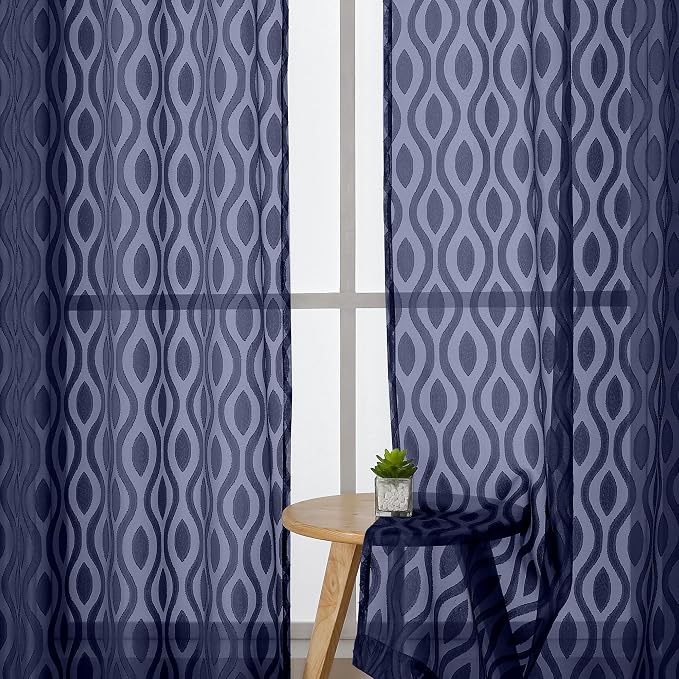 Aiyufeng Extra Long Sheer Curtains 96 Inches Long - Image 3