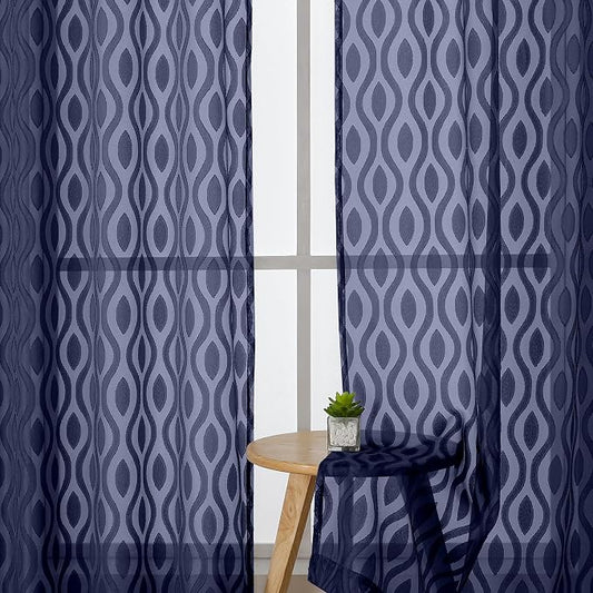 Aiyufeng Navy Blue Curtains by Aiyufeng