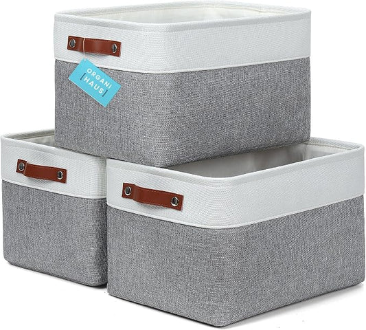 OrganiHaus Large Fabric Storage Baskets by OrganiHaus