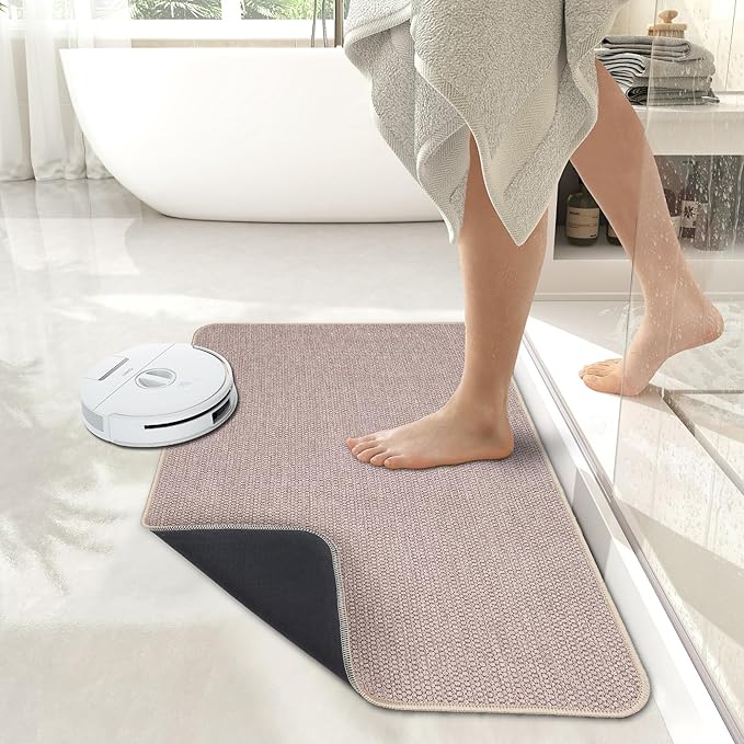 Bath Mat, Ultra Thin Bathroom Rugs, Rubber Bath Mats - Image 6