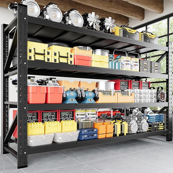 5000LBS Storage Shelves, Adjustable Industrial Shelving, 4 Tier Metal Shelving by Anxxsu