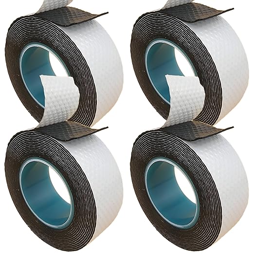 4 Rolls Butyl Rubber Self-Fusing Tape | IP67 Waterproof & 35KV Insulated | by EagleWatch