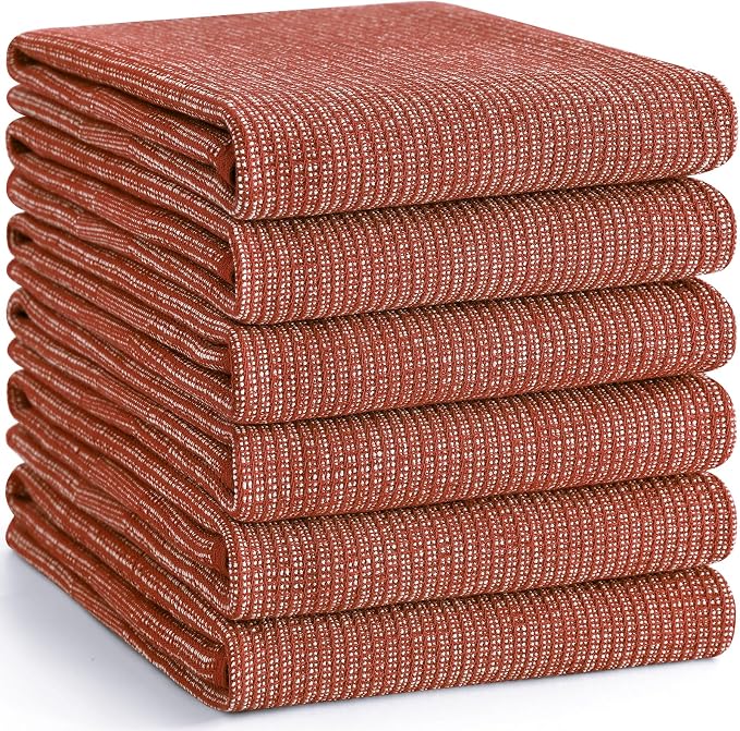 Homaxy Premium Kitchen Towels, Large Cotton Kitchen Hand Towels, Flat and Terry - Image 8