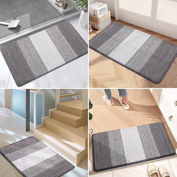 Kitinjoy Indoor Outdoor Door Mat, 40x32 Non-Slip Absorbent Dirt Trapper - Image 6