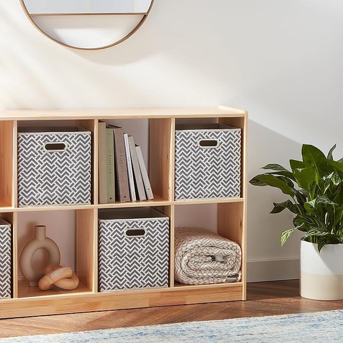 Amazon Basics Collapsible Cube Storage Organizer Bins, 10.5 x 10.5 x 11 inches - Image 6