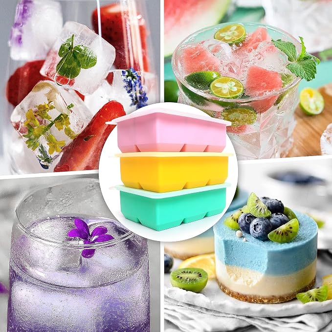 Silicone Ice Cube Trays 3 Pack - Image 2