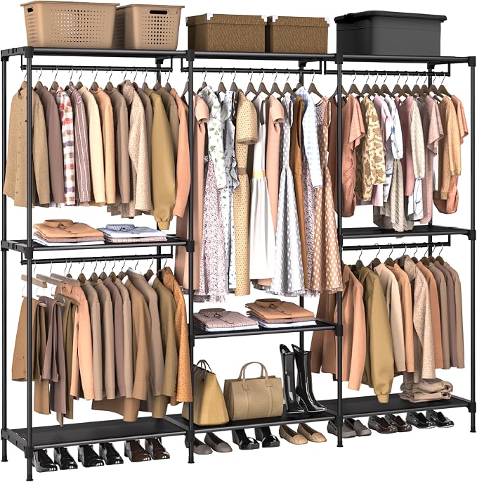 Clothes Rack, Portable Closet, 80.7 Inch Extra Large Capacity Wardrobe Closet by Unknown