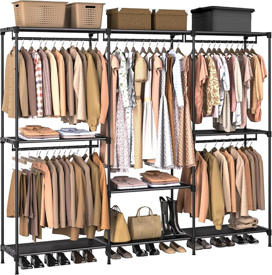 Clothes Rack, Portable Closet, 80.7 Inch Extra Large Capacity Wardrobe Closet by Unknown