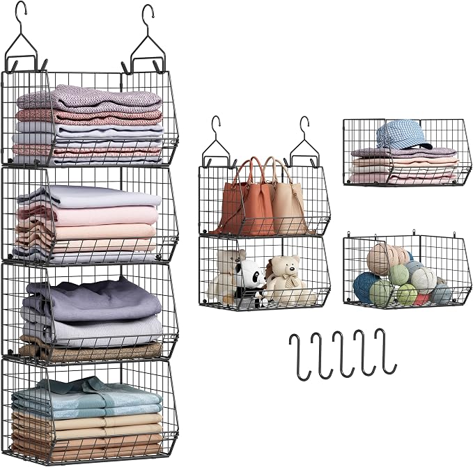 4 Tier Closet Hanging Organizer, Closet Organizers and Storage by X-cosrack