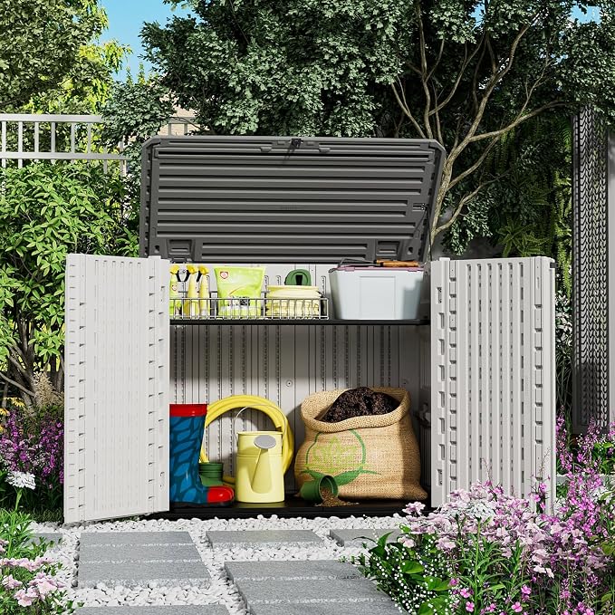 ZZM 4x2.5 FT Outdoor Storage Shed, Resin Waterproof Storage Cabinet - Image 5