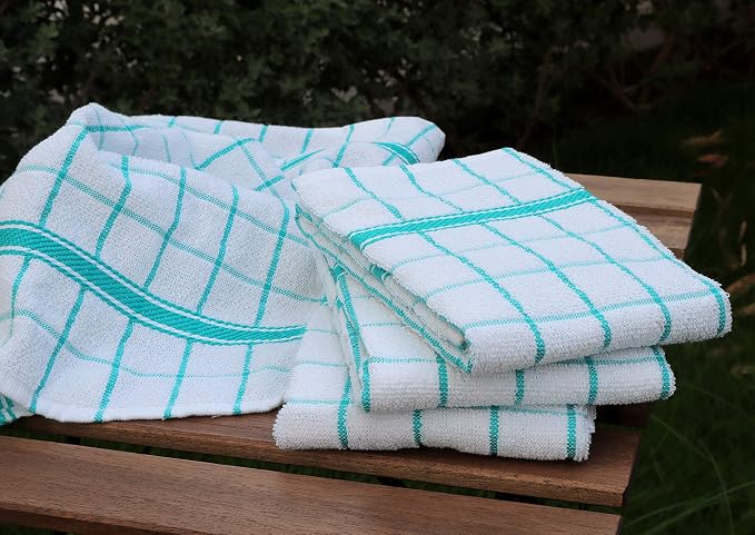 AMOUR INFINI Terry Cotton Kitchen Towels 4-Pack - Image 3