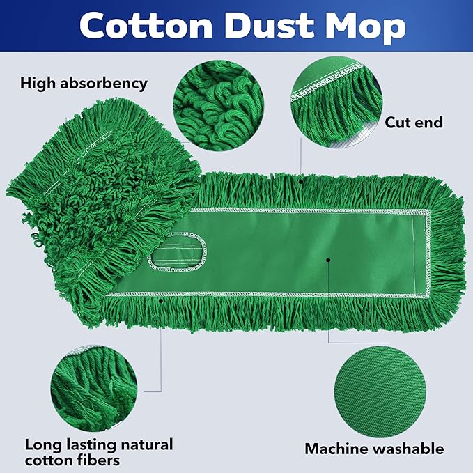 Matthew Cleaning 36'' Industrial Strength Cotton Dust Mop Refill Washable - Image 4