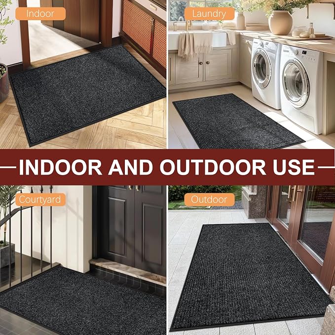 Vicwe Indoor Outdoor Door Mat, Non-Slip Washable Doormats Entrance Mats - Image 7