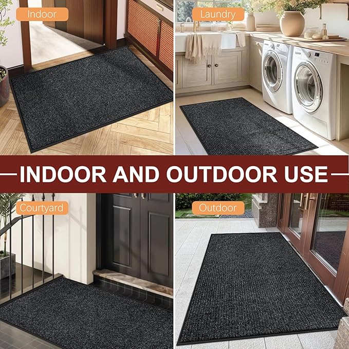 Vicwe Indoor Outdoor Door Mat, Non-Slip Washable Doormats Entrance Mats - Image 7