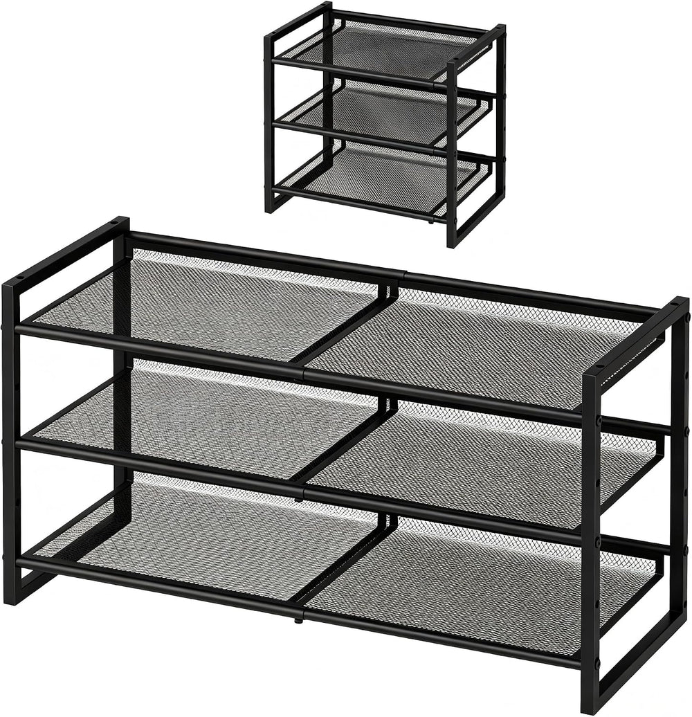 Garden 4 you Shoe Rack - Expandable Shoe Organizer for Closet, Metal Shoe She...