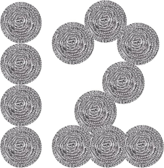 Stainless Steel Scrubber Scrubbing Scouring Pad Sponges Clean Pot Pan and Steel by GUEICN
