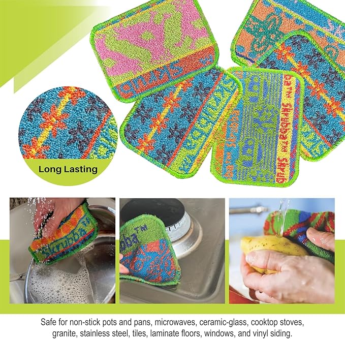 Wet-it! Skrubba 3-Pack Reusable Dish Scrubbers – Non-Scratch Scouring Pads - Image 4