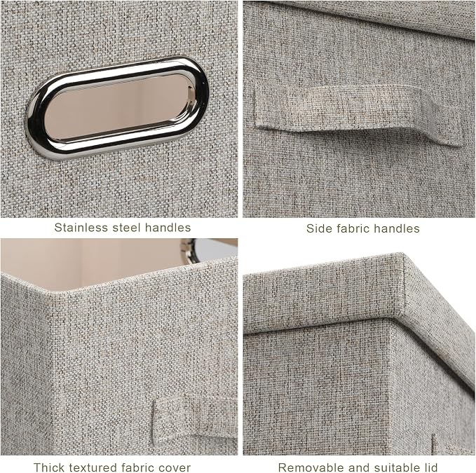 Large 17 36 Quart Collapsible Stackable Storage Bins - Image 5