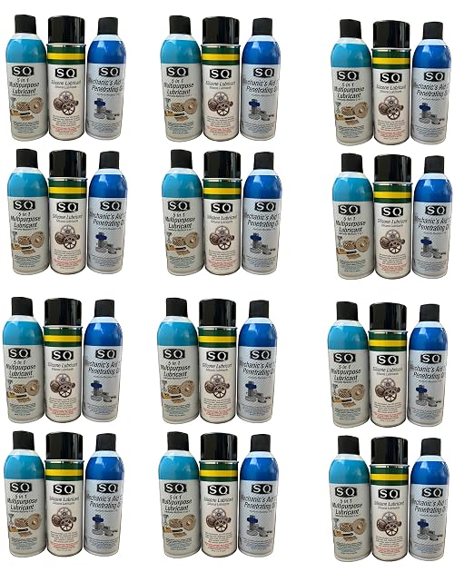 SQ Lubricant Combo, SQ Mechanic's Aid 17-6 Penetrating Catalist, 5 in 1 by Unknown