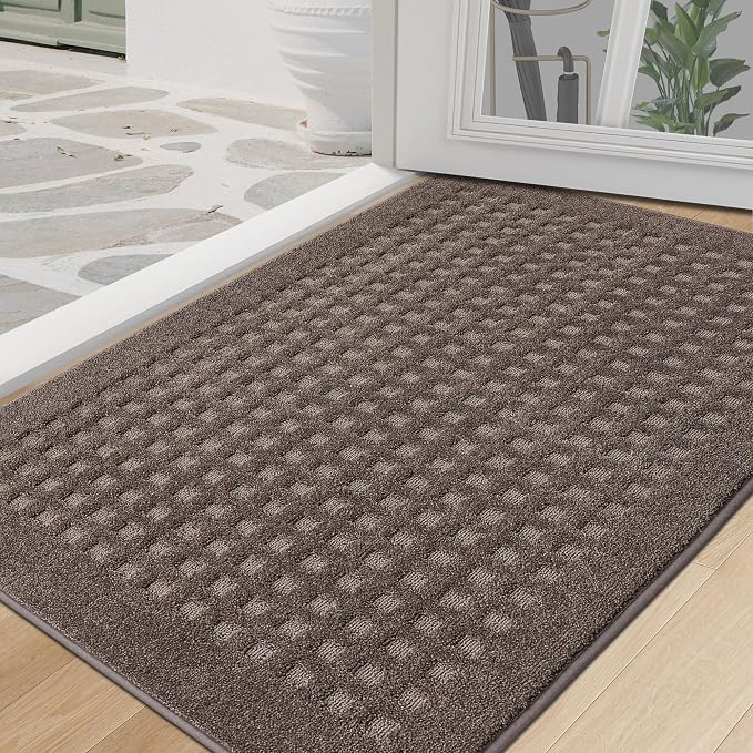 BEQHAUSE Waffle Door Mats Indoor 32"x48", Dog Mat by BEQHAUSE