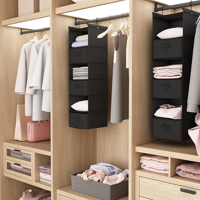 MAX Houser 6 Tier Shelf Hanging Closet Organizer, Closet Hanging Shelf - Image 6