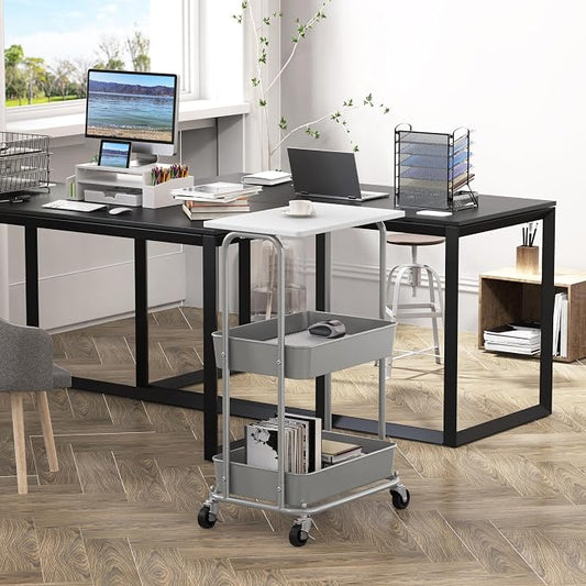 Simple Houseware 2-Tier Rolling Utility Cart - Image 2