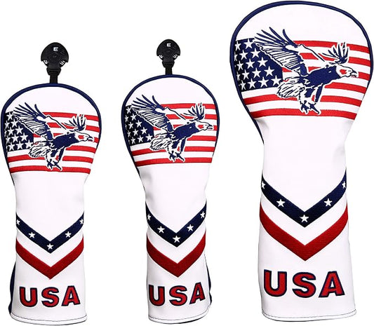 USA Flag and Eagle Golf Driver/Fairway Wood/Hybrid/Iron/Mallet Putter/Blade by Unknown