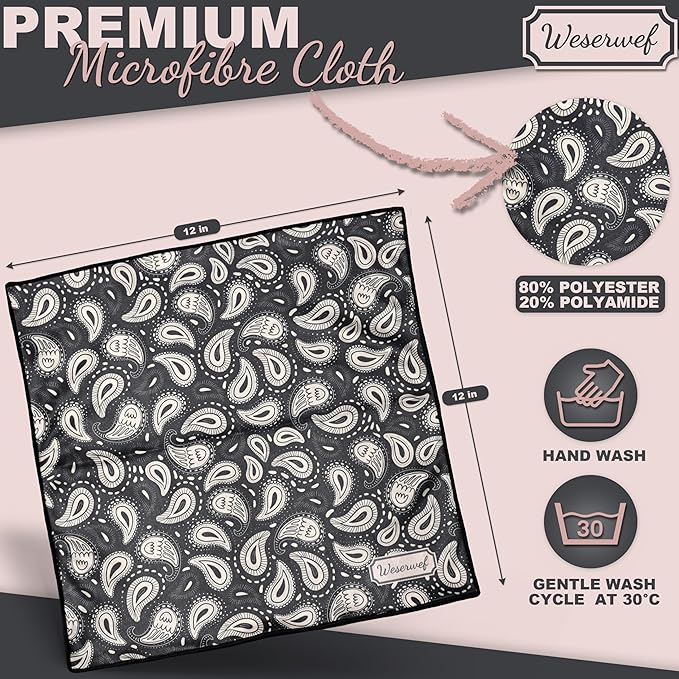 WESERWEF Design Microfiber Glasses Cleaning Cloth – Premium Cleaning Cloth - Image 2