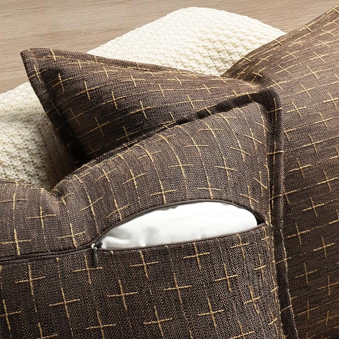 ZWJD Pillow Covers 22x22 Set of 2 Soft Polyester Textured Pillow Covers - Image 3