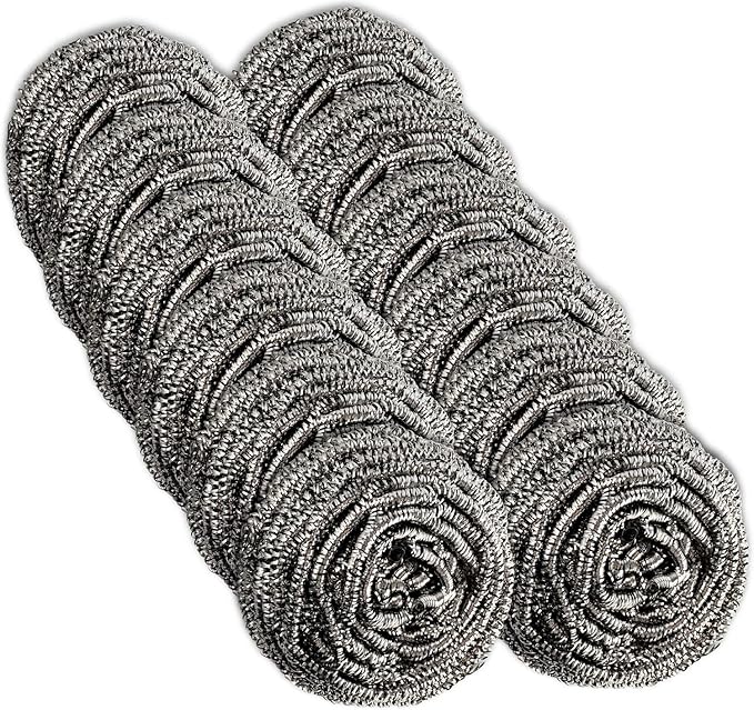 12 Pack Stainless Steel Scourers by Scrub It – Steel Wool Scrubber Pad Used - Image 8
