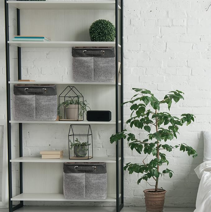 SIMPLE HOUSEWARE Large Fabric Storage Bin, 14.4" x 10" - Image 3