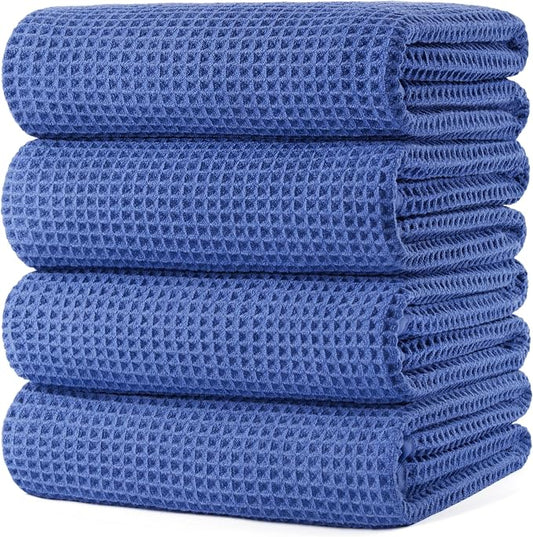 POLYTE Microfiber Oversize Quick Dry Lint Free Bath Towel, 60 x 30 in, 4 Pack by Polyte