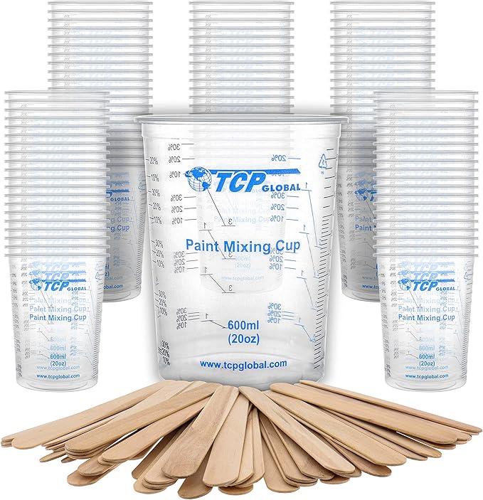 TCP Global 20 oz. Graduated Plastic Mixing Cups by TCPGlobal