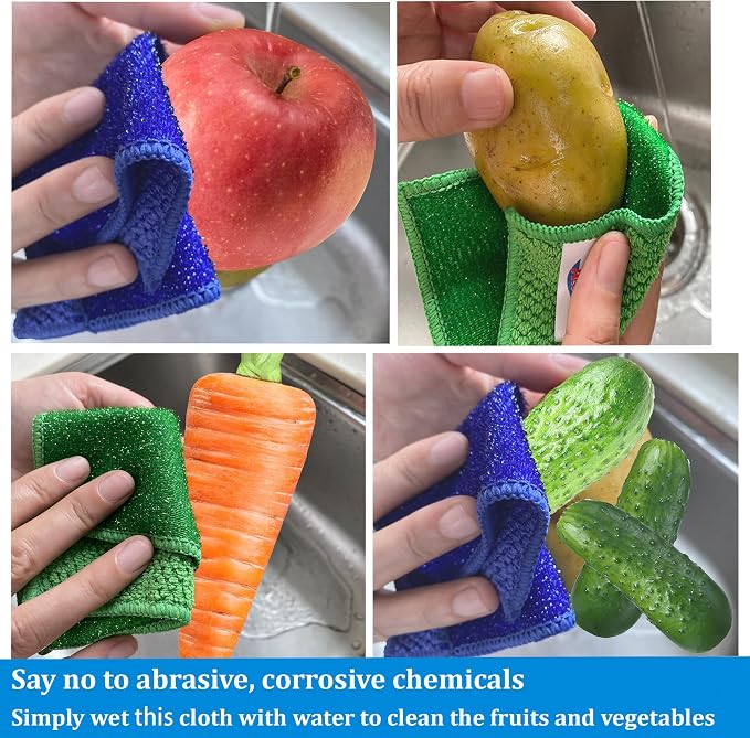Microfiber Scrub Dish Cleaning Cloth, Non-Scratch, Reusable & Durable - Image 4