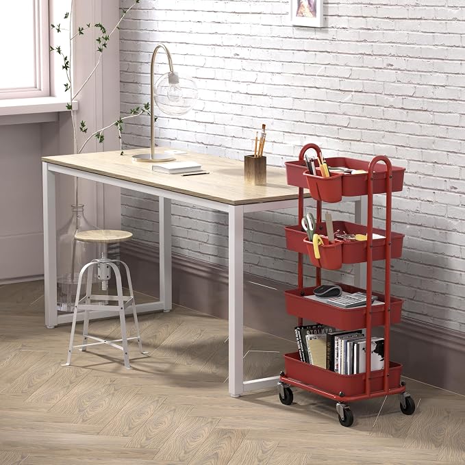 Simple Houseware 4-Tier Multifunctional Rolling Utility Cart - Image 3